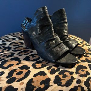 Isola open toe slingback booties, size 9M
